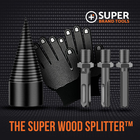 Image of Super WoodSplitter™- Turn Your Drill Into A Wood-Splitting Machine