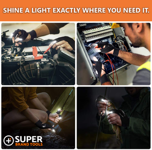 SuperGloves™ LED Flashlight Gloves - A Light Exactly Where You Need it! 1 PAIR OF SUPERGLOVES,2 PAIRS OF SUPERGLOVES,4 PAIRS (BUY 3, GET 1 FREE)